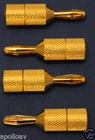 Gold Plated (3u thickness) Spade to Banana Adapters - pack of 4 - New
