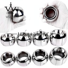 Stainless Steel Scrotum Ring Weight Training Lock Ball Stretcher Man Exerciser