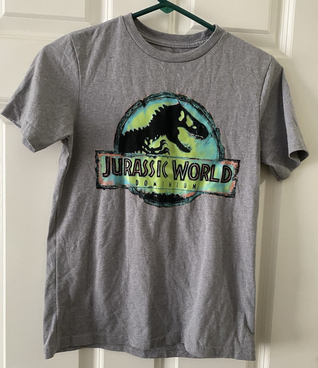 1980年代T.REX グレー Tシャツ Jurassic Park Boys Gray Jurassic World T-Rex Dinosaur Tee Shirt T