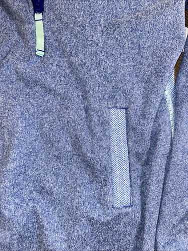 ivivva by Lululemon Size 10, Zip Fleece lined Pullover Sweatshirt Blue - Picture 4 of 6