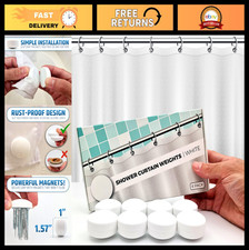 Heavy-Duty Magnetic Shower Curtain Weights - 360 Silicone Wrapped, Rust-Free, 8