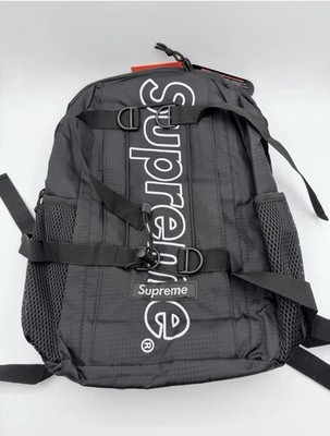 Supreme Backpack Black Water Resistant Reflective FW18