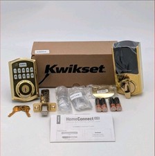 Kwikset Home Connect 620 Traditional Keypad Smart Lock Polished Brass 98920-003