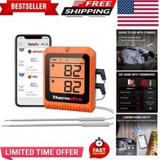 650 ft Wireless Meat Thermometer Digital for Grilling and Smoking, 2 Probes B...