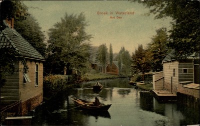 Brook Waterland Het Dee vintage postcard s383