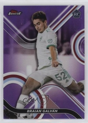 2022 Topps Finest MLS Purple Refractor /250 Braian Galvan Galván Rookie RC 0e2x