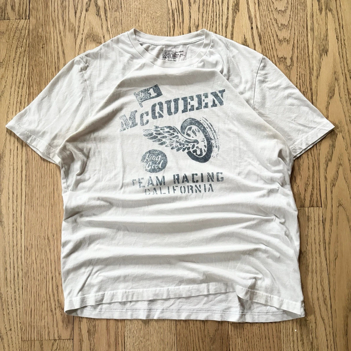 T-Shirt Lucky Brand Dive Bar - Blanc Homme Large (2XL) - Coton/Polyester - NWT