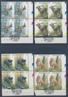 XE71463 Belgium 1998 wildlife animals FDC cancel blocks of 4 used