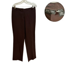 New York Company City Stretch Brown Dress Pants Women s Size 10