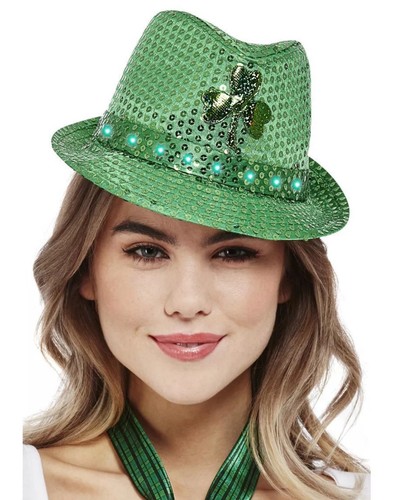 St Patrick’s Day Hut Damen Kostüm Verkleidung Paddy’s Day Hut Trilby irisch - Bild 2 von 3