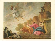 Art - Religious Baroque Painting - Eustache Le Sueur - La Famille De Tobie Reme