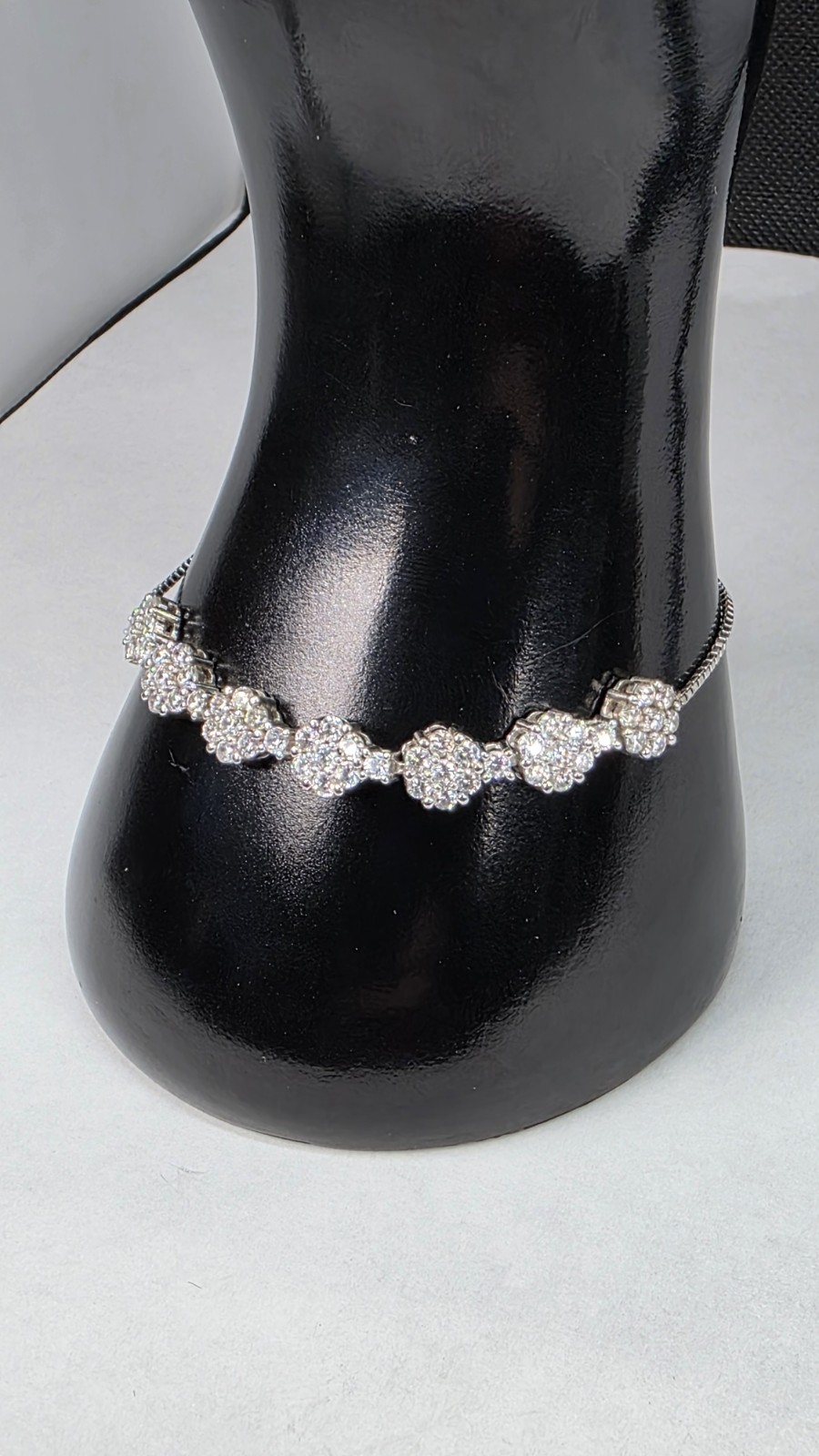 Sterling Silver .925 Adjustable Length Bracelet w… - image 9