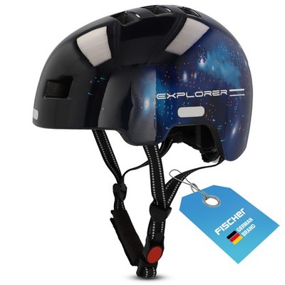 Fahrradhelm Kinder FISCHER BMX Plus Universe S/M 54-58 cm Skateboard Roller