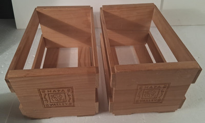 2 Vintage Napa Valley Wooden 21 CD Music holder storage rack 10 x6''x6''  CLEAN