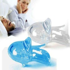 1pc Comfortable Clear/Blue Silicone Anti Snoring Sleep Aid Device Improve Sleep