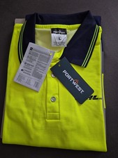 Original Portwest DHL Warnschutz Poloshirt Arbeitsshirt Gelb/Navy Gr. L - NEU