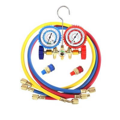 Car AC Manifold Gauge Set Automotive, Hose for R134A, R12 Refrigerants,
