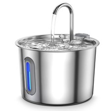 2.2 Litre Stainless Steel Drinking Water Fountain Use for Cats Indoor with LED
