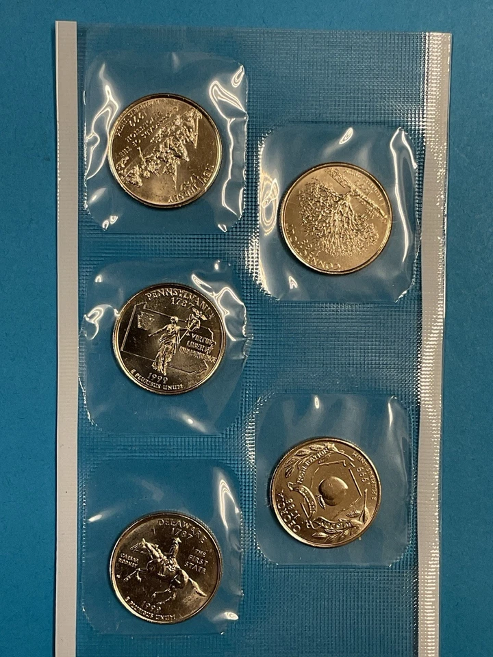1999 P&D U.S. Mint Uncirculated 18-Coin Set - Image 3 of 4