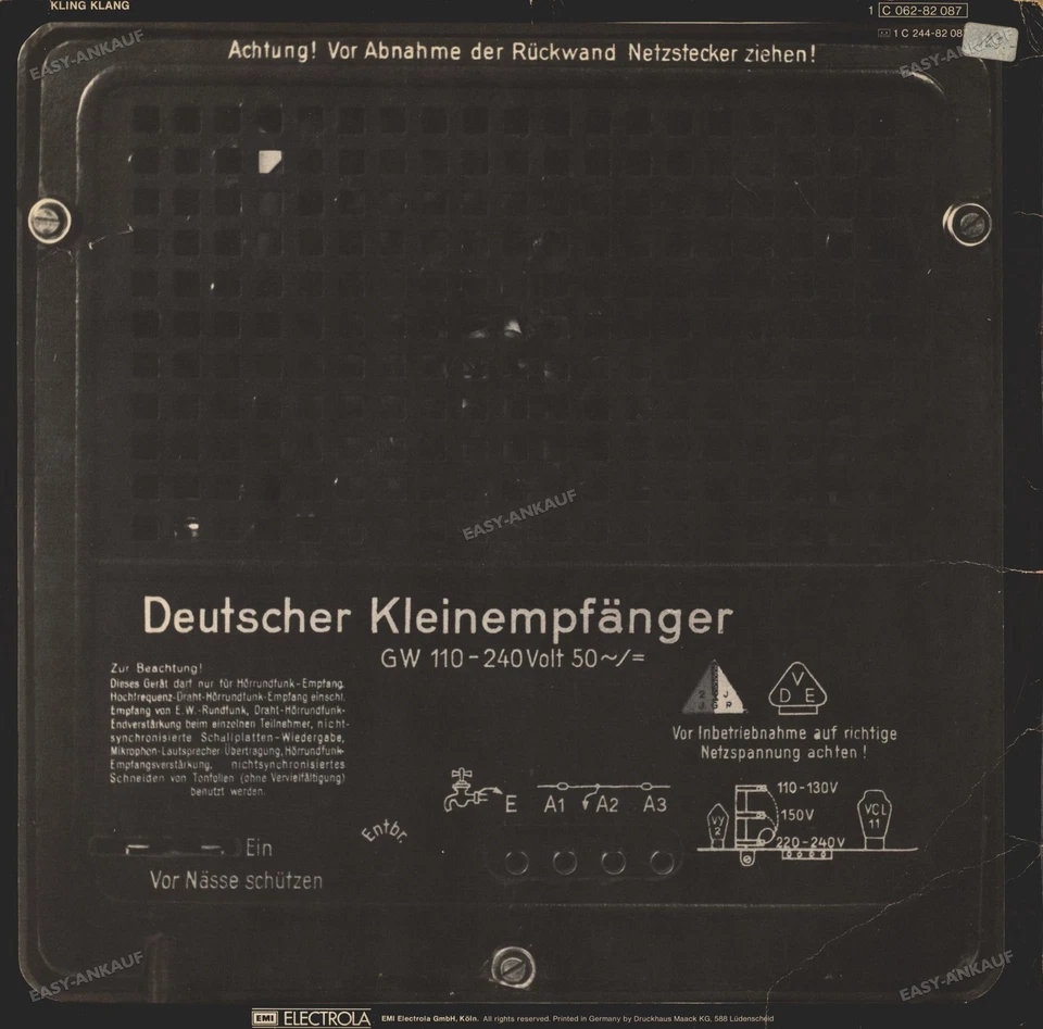 Kraftwerk - Radio-Aktivität GER LP 1975 (VG+/VG-) HÖR ZU ´ - Image 2 of 2