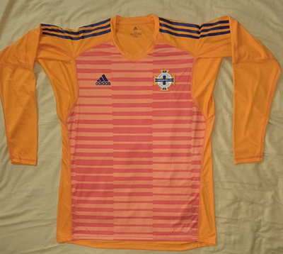 #ad 2018 Northern Ireland Football Team Adidas XL Away L S goalkeeper shirt BNWT new GBP 30.00