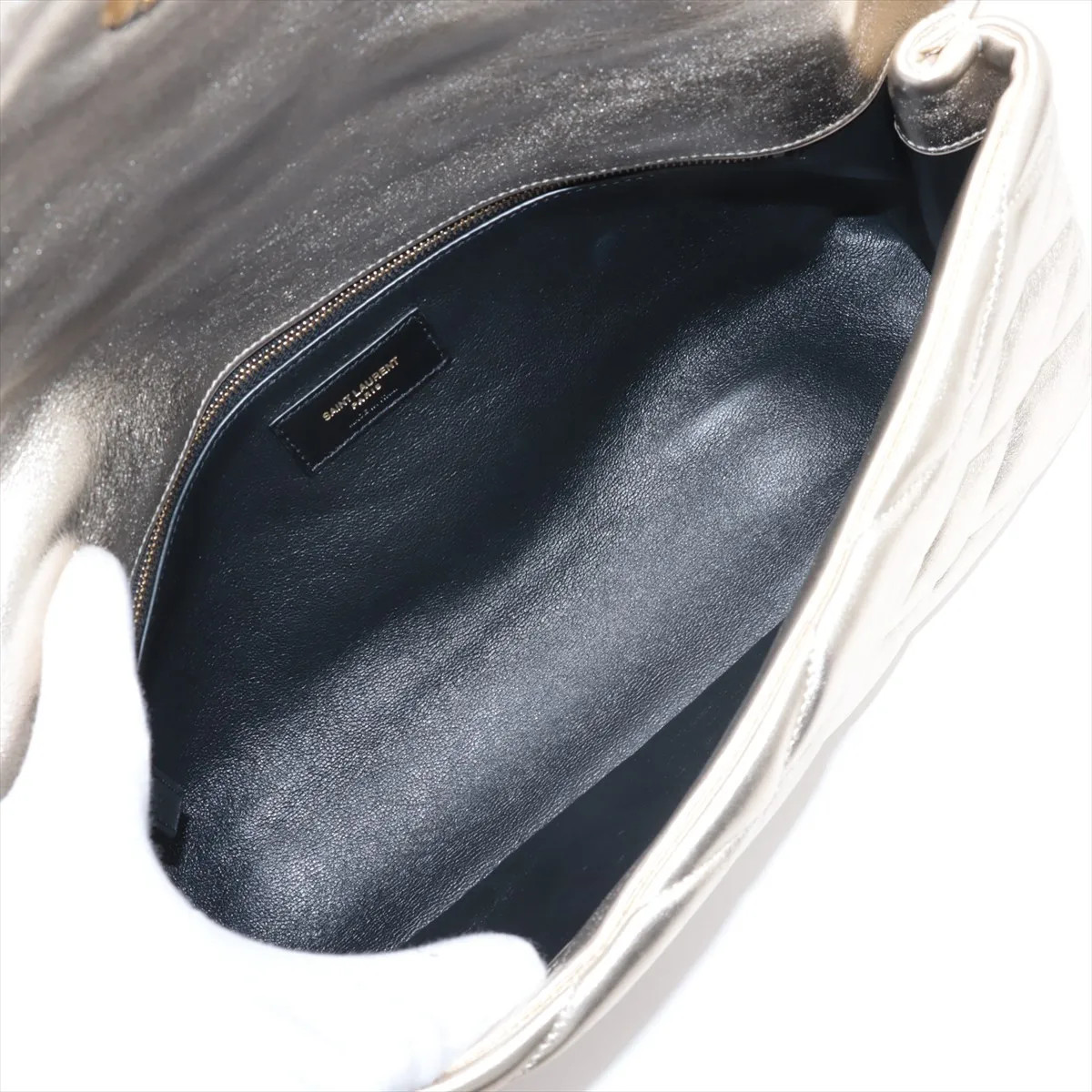 Saint Laurent Paris Leather Clutch bag Gold 655004 thumbnail 5