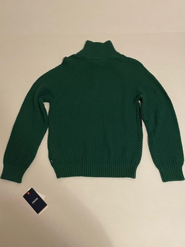 IZOD Green Sweater With Stripes On It, Half Zipper Boys Small - Picture 4 of 4