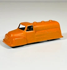Vintage Goodee Diecast Gas or Oil Tanker Truck Orange USA 1950s Toy