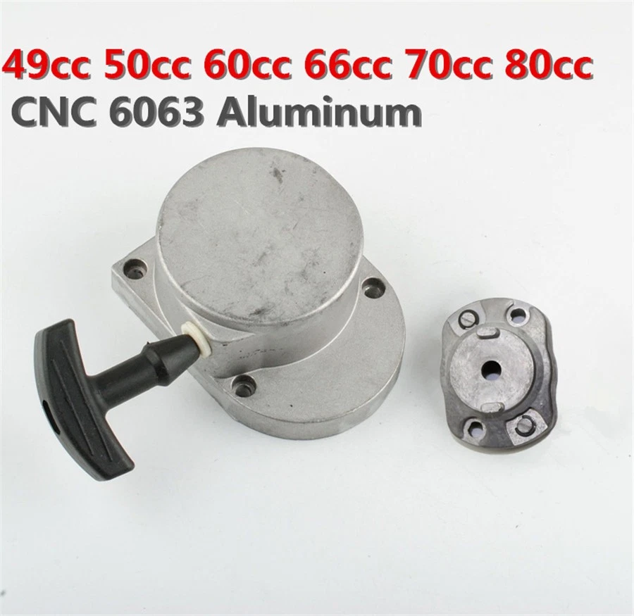 Liga de alumínio + plástico ATV arranque de tração para 49cc 50cc 60cc 66cc 70cc 80cc - Imagem 2 de 4