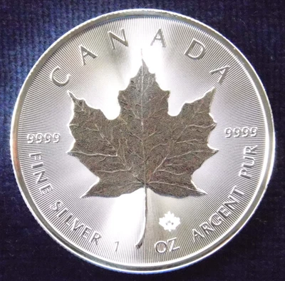 Kanada 1 Oz 999.9 Silber Maple Leaf 2020 5 $ Elizabeth 2. Silbermünze 1 Unze Ag - Bild 1 von 4