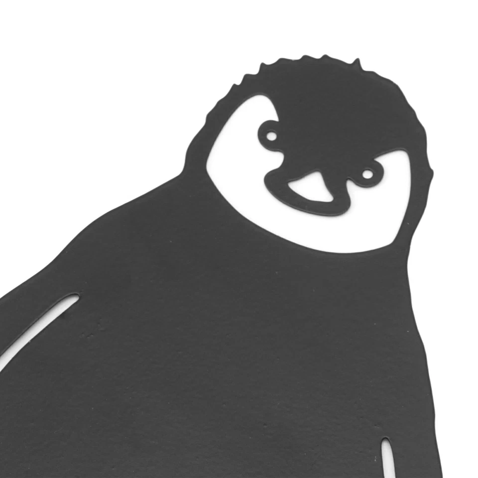 Estaca Familia Pingüino Estaca Simulación Vivo Hueco Hierro Animal Estaca Foto 2 de 4