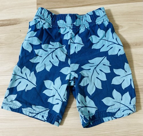 Boys Blue On Blue Leaf Pattern Shorts Great For Summer 100% Cotton Size 4T