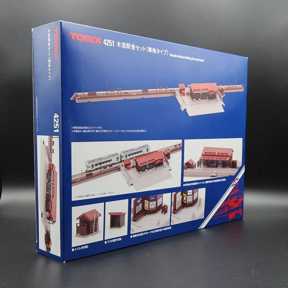 Tomix 4251 - Wooden Station Building Set (Cold Area Type) - Spur N