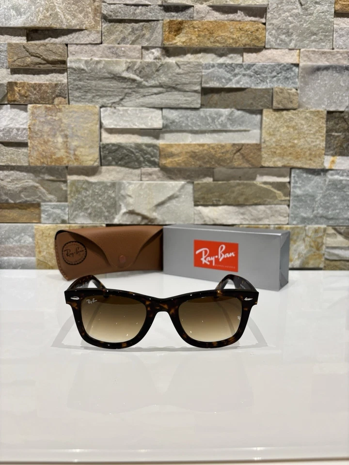 Ray-Ban Wayfarer RB2140 902-51 50-22 Occhiali da Sole - Tartarugato/Marrone G-15 - Image 2 of 4