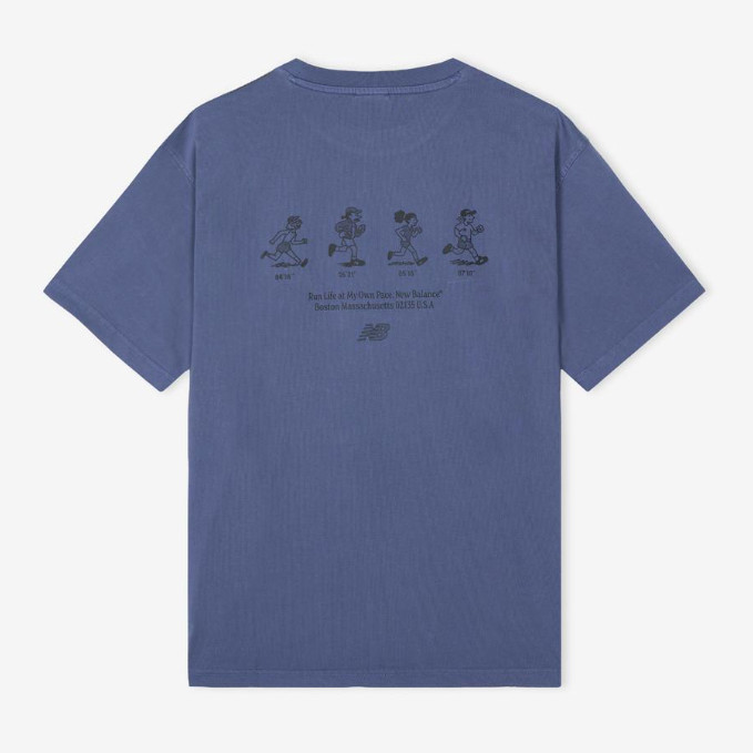 New Balance Run with Friends T-Shirts Sports Casual Top Tee Dark Blue NBNEG21503 16790₽