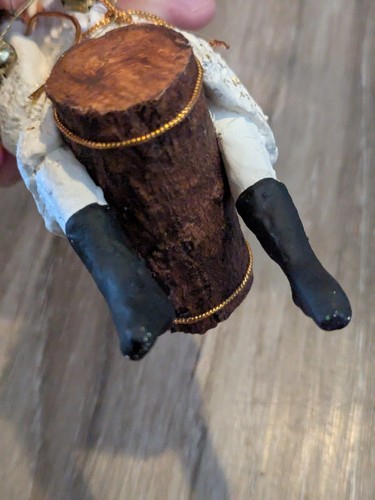 Vintage Dept 56 Ornament Father Frost Belsnickle Santa Claus On Log Christmas - Picture 11 of 14