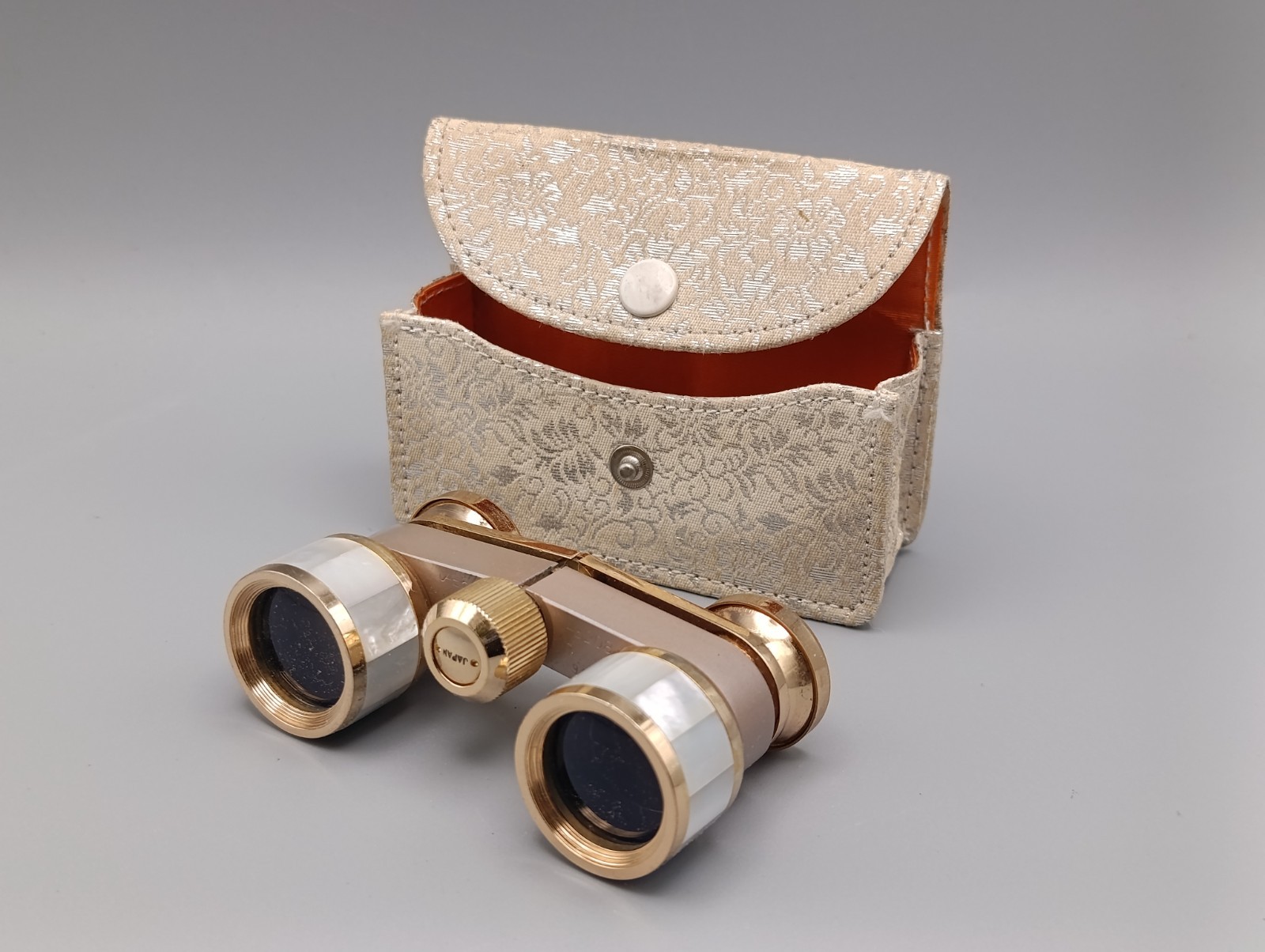 Binocolo da Teatro Vintage Antares 2.5x Rivestimento Madreperla Custodia Origina