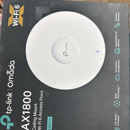 TP-Link EAP610 Wi-Fi 6 AX1800 Business Access Point | Omada Mesh | PoE+ | Slim D