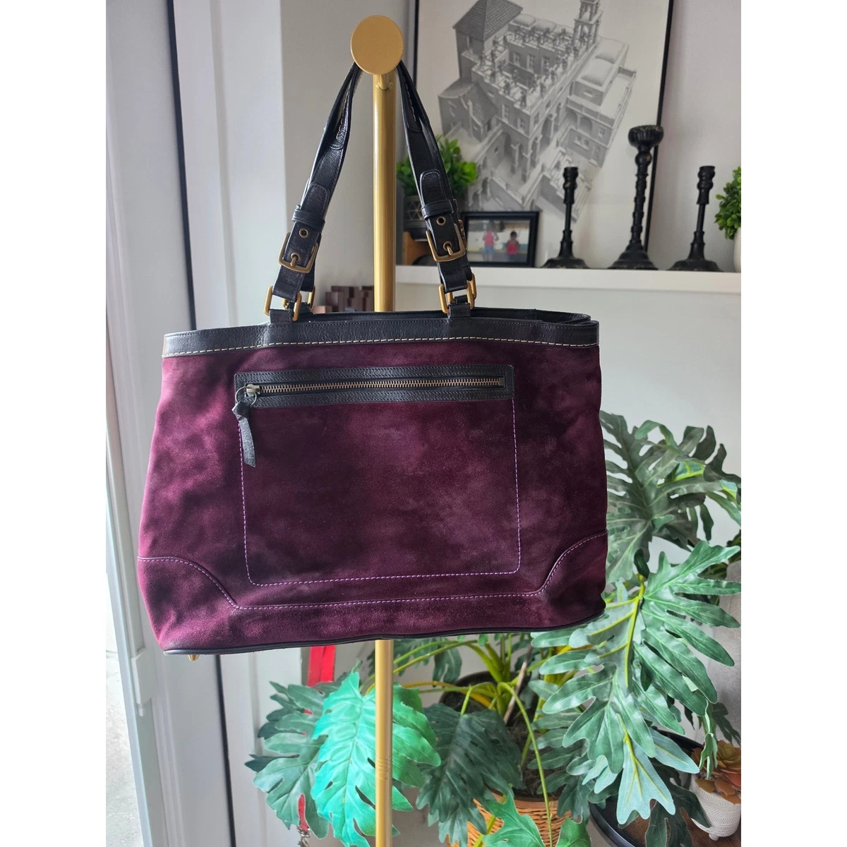 バッグ COACH Hamptons Purple Leather Tote Bag Coach Hampton Purple Bags & Handbags for Women for sale | eBay