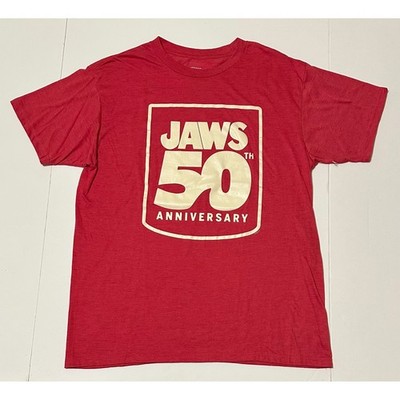 American Classics Men L Red Jaws 50th Anniversary Graphic Short Sleeve Shirt New