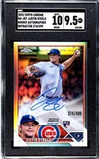2023 Topps Chrome RA-JST Justin Steele Rookie Auto Refractor /499 SGC 9.5/10