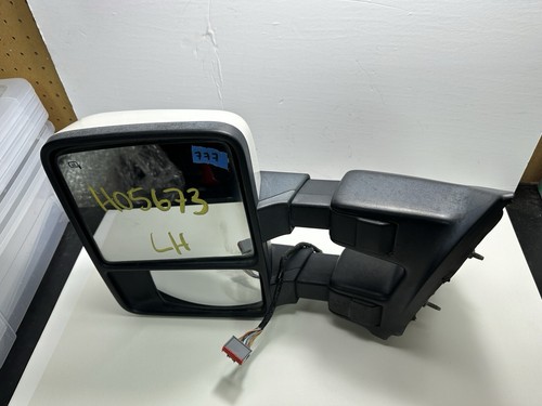 2009-2012 FORD F350 WHITE & BLACK LEFT DRIVER SIDE MIRROR W/TURN SIGNAL OEM M777 - Picture 10 of 14
