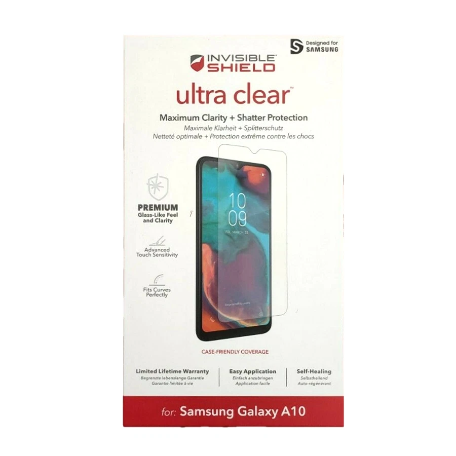 A10 Clear Silicone Case Cover + Zagg Film Screen Saver for Samsung Galaxy A10 - Image 4 of 4