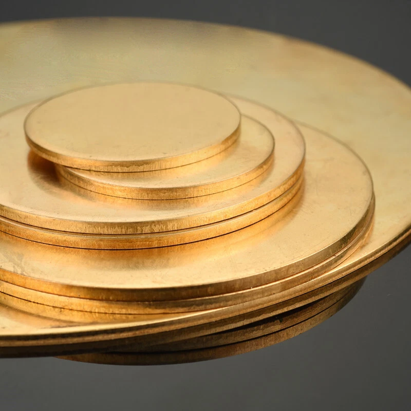 Discos de latón H62 placa redonda láminas de latón redondas de 0,8 mm a 3 mm Ø50 mm ~ 200 mm Foto 2 de 4