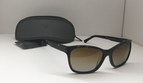 Emporio Armani EA 4004 5026/T5 Women Sunglasses Square Havana Polarized O2/16