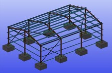 Steel Roof Trusses Rafters Workshop Steel Portal Framed Building Garage Shed