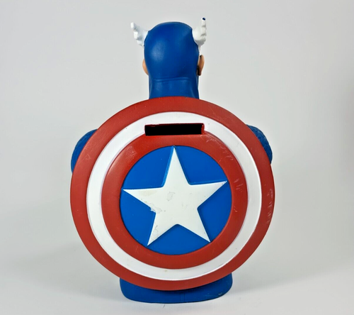 Marvel Avengers Captain America Bust Vinyl Coin Bank. - Picture 3 of 7