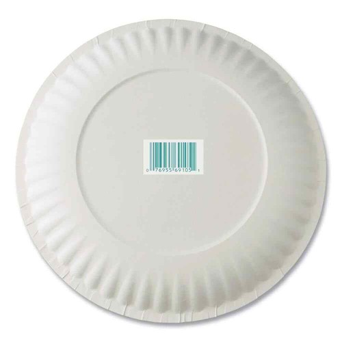 Green Label 6in. Uncoated White Paper Plates Bulk 1000 Pack for Parties & Events - Picture 2 of 11