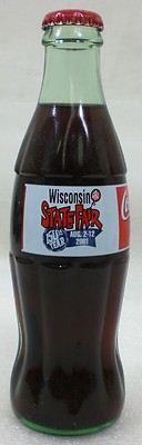 2001 Coca Cola Coke Bottle From The Wisconsin State Fair 150th Year of the Fair