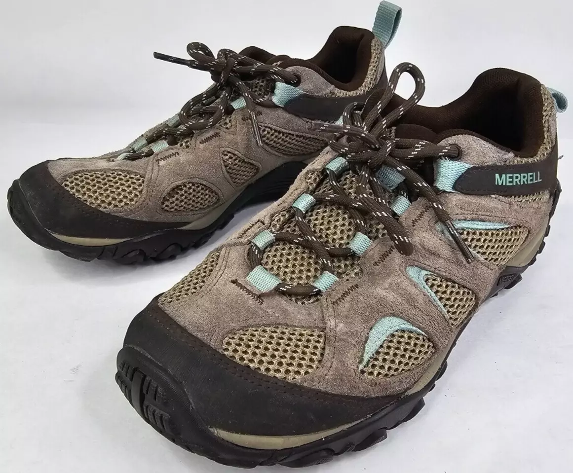 merrell yokota 2 j78636 hiking taupe lt blue shoes